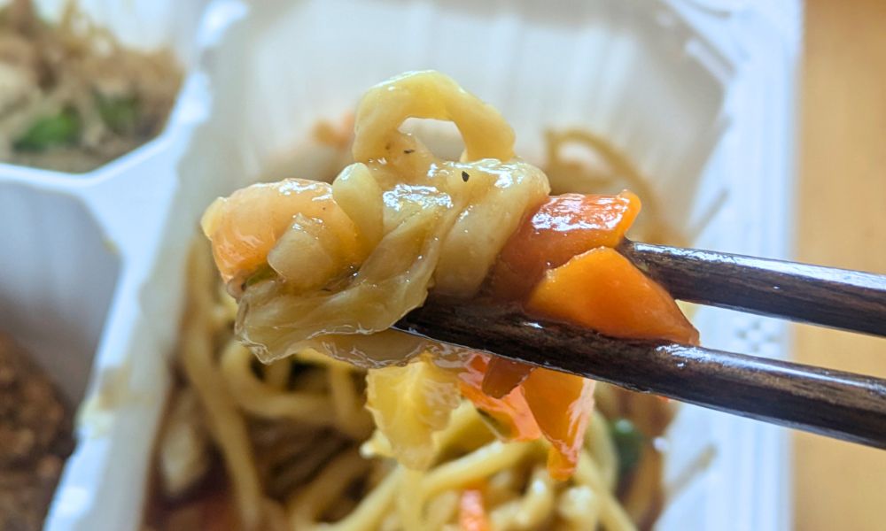 マッスルデリの海鮮あんかけ焼きそばセット