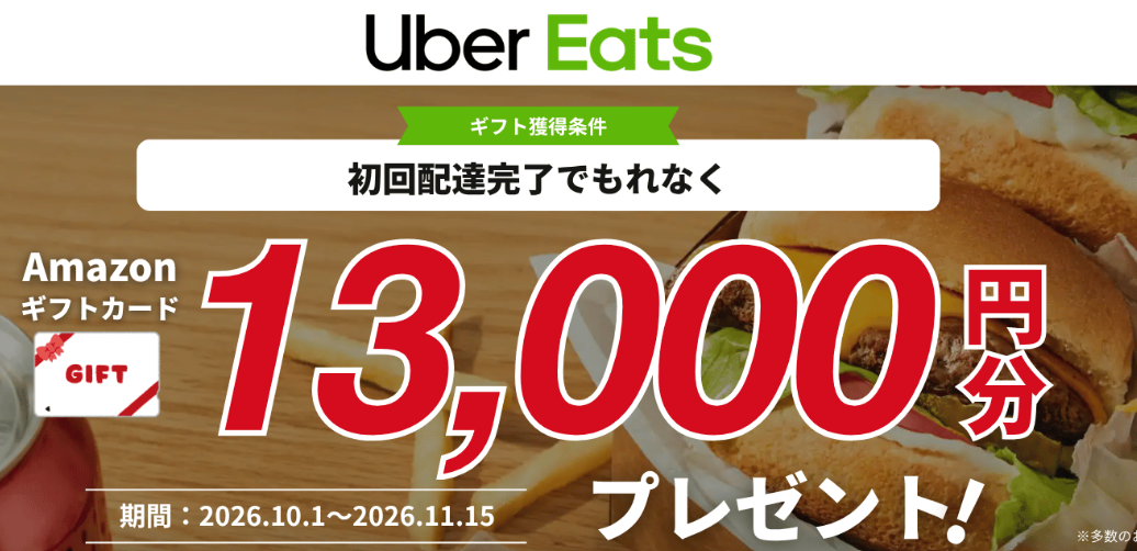Amazonギフトカードがもらえる